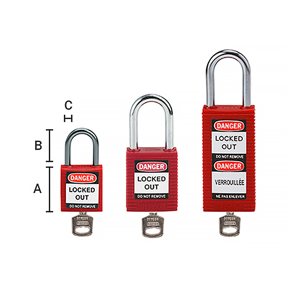Brady Nylon Lockout Padlocks with Keyed Alike (3 Pack) from Columbia Safety
